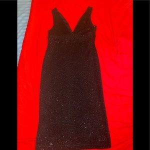 Black Glitter Dress By G by Guess